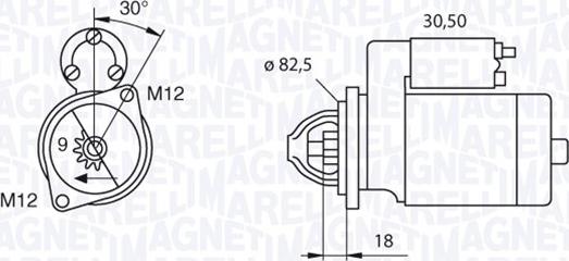 Magneti Marelli 063521101380 - Démarreur cwaw.fr