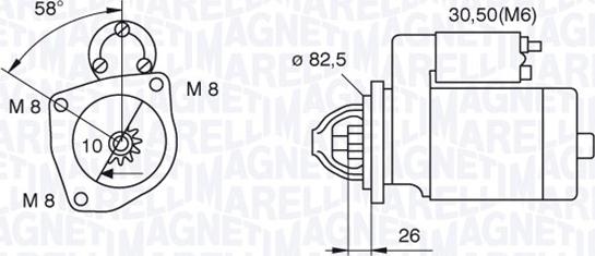 Magneti Marelli 063521101250 - Démarreur cwaw.fr