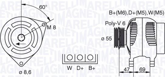 Magneti Marelli 063341345010 - Alternateur cwaw.fr