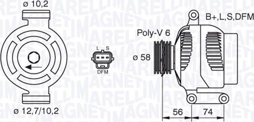 Magneti Marelli 063380006010 - Alternateur cwaw.fr