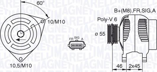 Magneti Marelli 063380002010 - Alternateur cwaw.fr