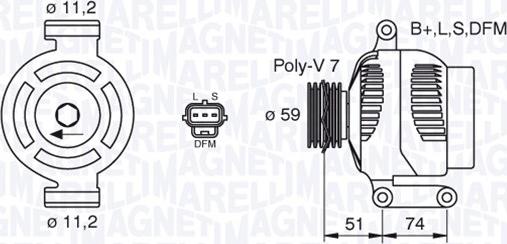 Magneti Marelli 063380007010 - Alternateur cwaw.fr