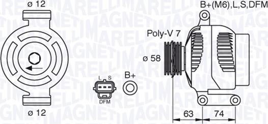 Magneti Marelli 063388502010 - Alternateur cwaw.fr