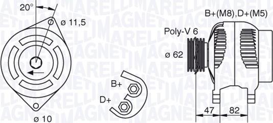 Magneti Marelli 063321615010 - Alternateur cwaw.fr