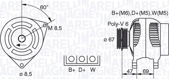 Magneti Marelli 063321347010 - Alternateur cwaw.fr