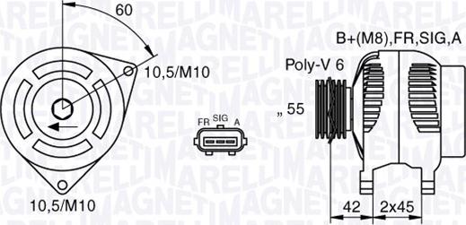 Magneti Marelli 063377416010 - Alternateur cwaw.fr