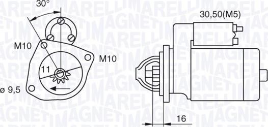 Magneti Marelli 063280029010 - Démarreur cwaw.fr