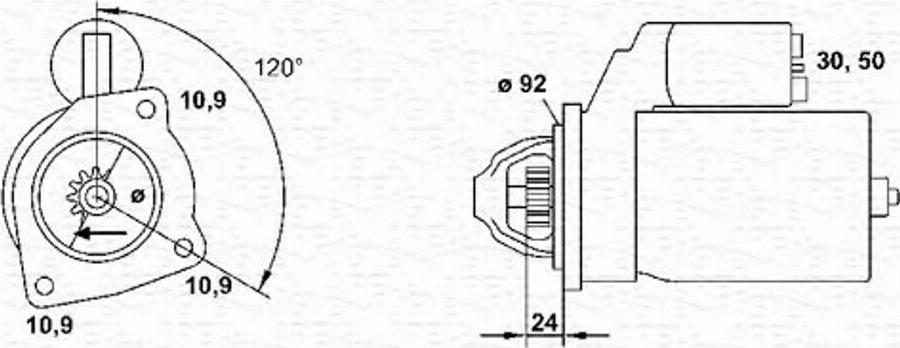 Magneti Marelli 063227553010 - Démarreur cwaw.fr