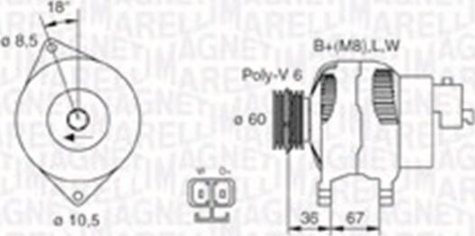 Magneti Marelli 063730005010 - Alternateur cwaw.fr