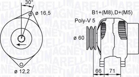 Magneti Marelli 063730035010 - Alternateur cwaw.fr