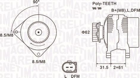 Magneti Marelli 063731820010 - Alternateur cwaw.fr