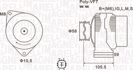 Magneti Marelli 063732069010 - Alternateur cwaw.fr