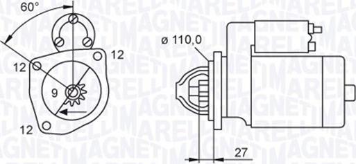 Magneti Marelli 063720039010 - Démarreur cwaw.fr