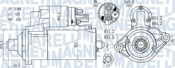 Magneti Marelli 063721512010 - Démarreur cwaw.fr