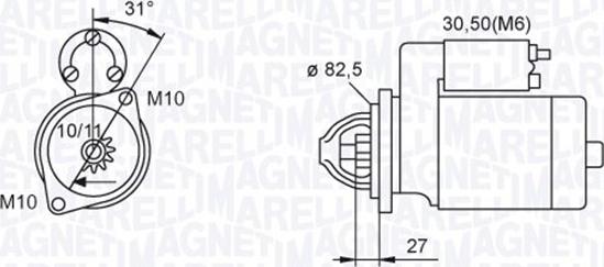 Magneti Marelli 063721044010 - Démarreur cwaw.fr