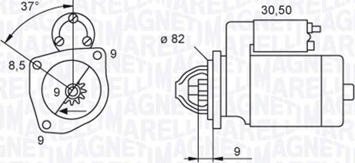 Magneti Marelli 063721045010 - Démarreur cwaw.fr