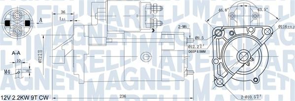 Magneti Marelli 063721160010 - Démarreur cwaw.fr