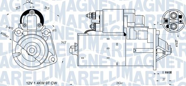 Magneti Marelli 063721398010 - Démarreur cwaw.fr