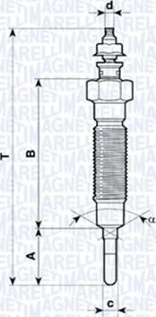 Magneti Marelli 062900045304 - Bougie de préchauffage cwaw.fr