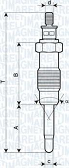 Magneti Marelli 062500300304 - Bougie de préchauffage cwaw.fr