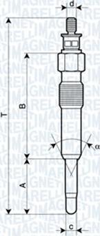 Magneti Marelli 062503901304 - Bougie de préchauffage cwaw.fr