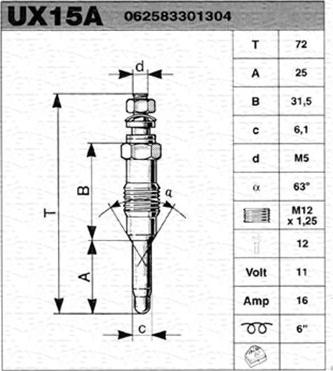 Magneti Marelli 062583301304 - Bougie de préchauffage cwaw.fr