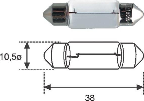 Magneti Marelli 009418100000 - Ampoule, feu éclaireur de plaque cwaw.fr