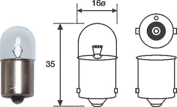 Magneti Marelli 004008100000 - Ampoule, feu arrière cwaw.fr