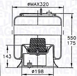 Magneti Marelli 030607020118 - Ressort pneumatique, suspension pneumatique cwaw.fr