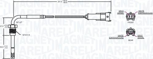 Magneti Marelli 172000047010 - Capteur, température des gaz cwaw.fr