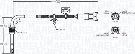 Magneti Marelli 172000143010 - Capteur, température des gaz cwaw.fr