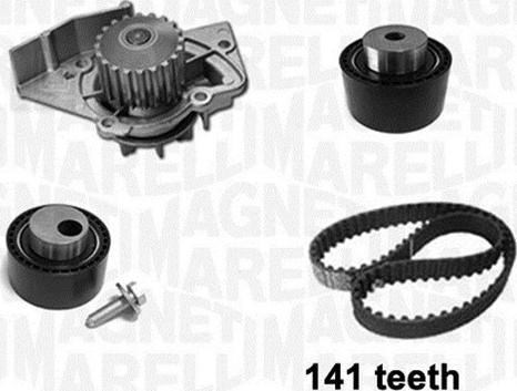 Magneti Marelli 341401900001 - Pompe à eau + kit de courroie de distribution cwaw.fr