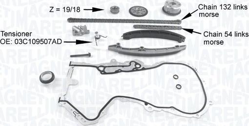 Magneti Marelli 341500001220 - Kit de distribution par chaîne cwaw.fr