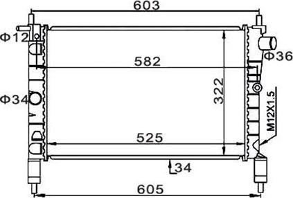 Magneti Marelli 359000300230 - Radiateur, refroidissement du moteur cwaw.fr