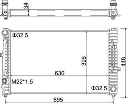 Magneti Marelli 359000300770 - Radiateur, refroidissement du moteur cwaw.fr