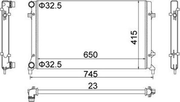 Magneti Marelli 359000301430 - Radiateur, refroidissement du moteur cwaw.fr