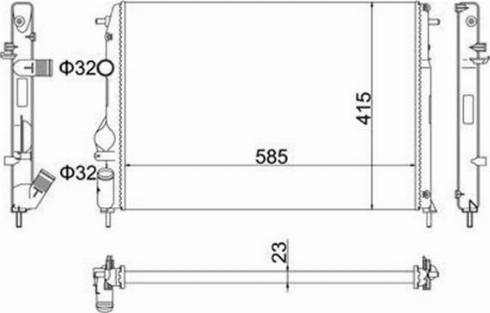 Magneti Marelli 359000301510 - Radiateur, refroidissement du moteur cwaw.fr