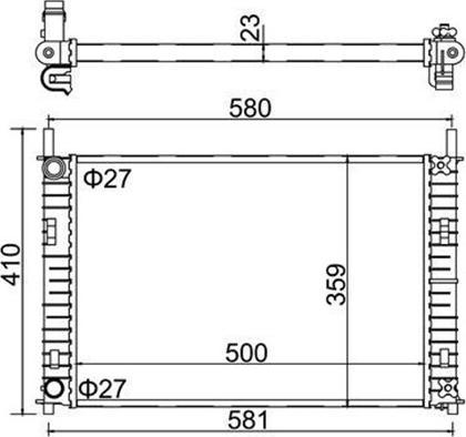 Magneti Marelli 359000301810 - Radiateur, refroidissement du moteur cwaw.fr