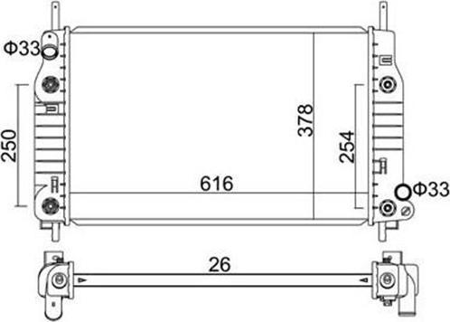 Magneti Marelli 359000301880 - Radiateur, refroidissement du moteur cwaw.fr