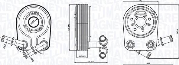 Magneti Marelli 350300000100 - Radiateur d'huile cwaw.fr