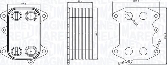 Magneti Marelli 350300003300 - Radiateur d'huile cwaw.fr