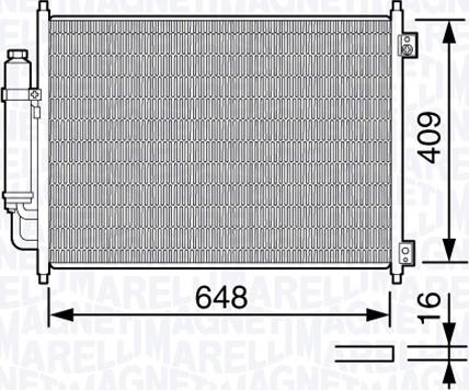 Magneti Marelli 350203669000 - Condensateur, climatisation cwaw.fr