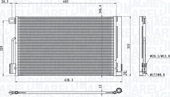 Magneti Marelli 350203611000 - Condensateur, climatisation cwaw.fr