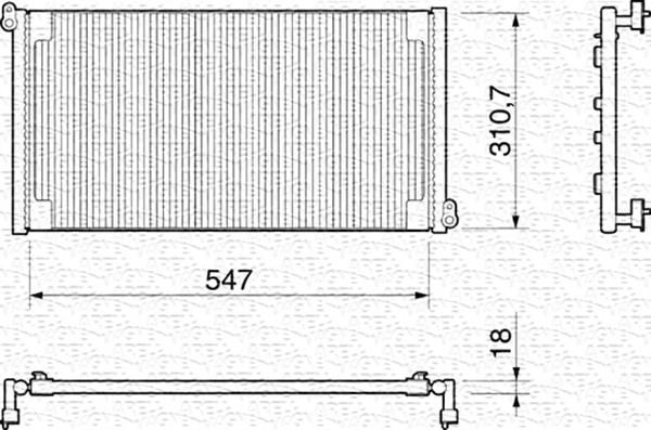 Magneti Marelli 350203155000 - Condensateur, climatisation cwaw.fr