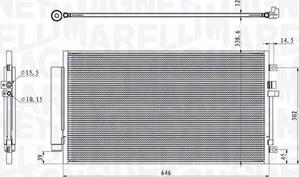 Magneti Marelli 350203104500 - Condensateur, climatisation cwaw.fr