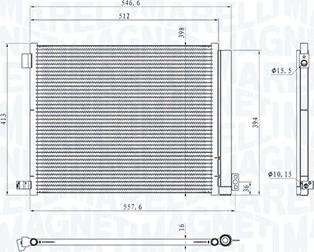 Magneti Marelli 350203101400 - Condensateur, climatisation cwaw.fr