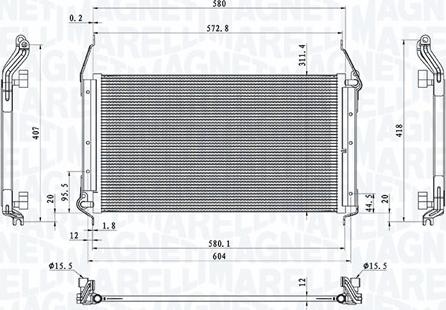 Magneti Marelli 350203801000 - Condensateur, climatisation cwaw.fr