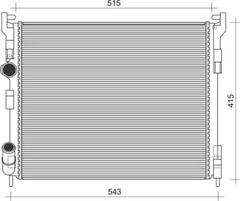 Magneti Marelli 350213996000 - Radiateur, refroidissement du moteur cwaw.fr