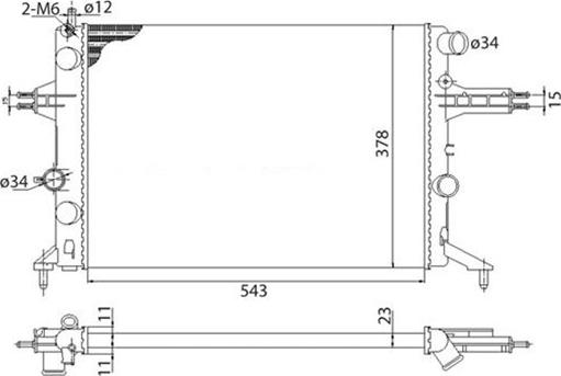 Magneti Marelli 350213960003 - Radiateur, refroidissement du moteur cwaw.fr