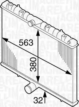 Magneti Marelli 350213904000 - Radiateur, refroidissement du moteur cwaw.fr